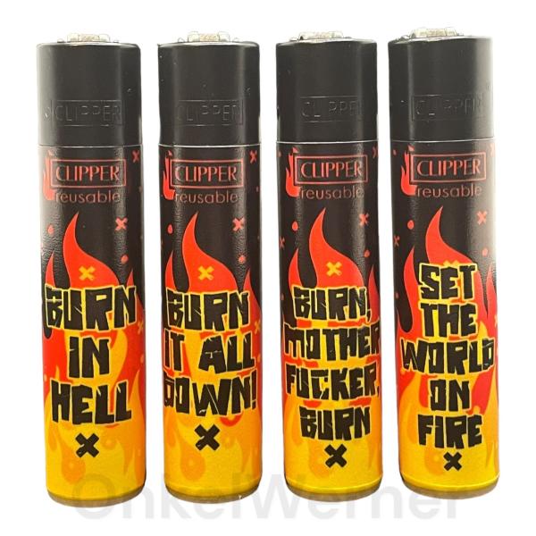 Fire Slogan FFX  Clipper Feuerzeuge 